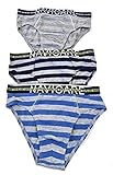 Navigare Baby-Slip aus Baumwolle, Junior-Muster, 3 Stück, 1019 Navy Meer Grau, 8 J