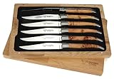 Laguiole en Aubrac 62C99GEIH - Set 6 Steakmesser - sechs Tafelmesser - Griffschalen W