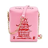 Fashion Crossbody Umhängetasche, i5 Chinesische Takeout Box Geldbörse mit komfortablem Kettenriemen, Pink (rose), Einheitsgröß