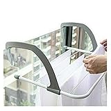 SIWJ Kleiderbügel, verstellbare Badezimmerprodukte, Heizkörper, Handtuch, Kleidung, zusammenklappbare Stange, Wäscheständer, 5 Stangen, Heimdekoration, Zubehör, W