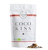 TEATOX Coco Kiss 100% natürlicher Bio Früchtetee mit Kokoschips, Apfel und Hibiskus 70g loser Tee hochqualitativer Grob