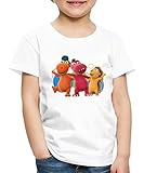 Spreadshirt Der Kleine Drache Kokosnuss Freunde Kinder Premium T-Shirt, 110-116, Weiß