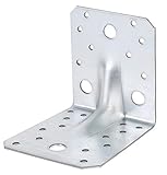 GAH-Alberts 334598 Schwerlast-Winkelverbinder mit Sicke | Handwerkerpack | sendzimirverzinkt | 105 x 105 x 90 mm | 25er S