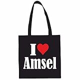 Reifen-Markt Tasche I Love Amsel Größe 38x42 Farbe Schwarz Druck W