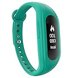 Fitness-Tracker Pulsmesser Wireless Smart Armband wasserdicht Activity Tracker Schrittzähler Armband Schlaf-Monitor Smartwatch für Android und IOS Smartphones(Green)