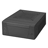 Silverstone SST-ML10B - Milo Mini-ITX kompaktes HTPC Desktop Gehäuse, modulares Design, Inklusive VESA-Montageplatte, schw