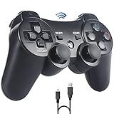 Controller für PS3 ,Sefitopher Wireless Controller Compatible für Playstation 3 Bluetooth Gamepad mit Double Shock, Ladekab