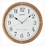 Seiko Funkwanduhr braun Holz (Erle) QXR208Z