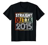 Kinder Straight Outta Januar 2015 Jungen Mädchen Vintage 7. Geburtstag T-S