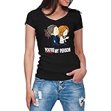 You Are My Person Inspired Grey's Anatomy Kawaii Anime Schwarz Frauen V-Neck Shirt Size XXL