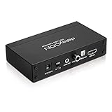 deleyCON HDMI Audio Extractor Splitter+Converter Adapter Wandler - HDMI zu HDMI + 5.1 Toslink SPDIF + Digitales Coaxial + Analoge 3,5mm Klink