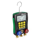 Digitaler Kühlkrümmer für HVAC Vakuum-Drucktester, Diagnosegerät Kit Drucktemperatur Dignostic Gauge Kit zur Wartung von Klimaanlage Kühlschrank