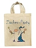 clothinx Lustige Kindergeburtstag Tasche Mitgebsel-Beutel im Set mit Geburtstag-Motto Zauberer 10er Pack