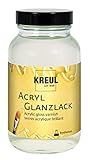 Kreul 79406 - Acryl Glanzlack auf Kunstharzbasis, 250 ml Glas, glänzend transparent, Schutz- und Überzugslack für durchgetrocknete Aufmalungen, für Innen und Außen geeig