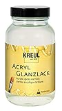 Kreul 79406 - Acryl Glanzlack auf Kunstharzbasis, 250 ml Glas, glänzend transparent, Schutz- und Überzugslack für durchgetrocknete Aufmalungen, für Innen und Außen geeig