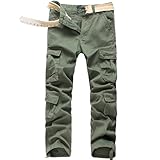Yikesnt Lässige Herrenhose mit geradem Bein Frühling und Herbst einfarbig Slim Fit All-Match-Outdoor-Laufhose mit Taschen 38