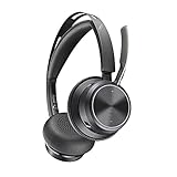 Poly - Voyager Focus 2 UC USB-A Headset (Plantronics) - Bluetooth Dual-Ear (Stereo) Headset with Boom Mic - USB-A PC/Mac Compatible - Active Noise Canceling - Works with Teams, Zoom &