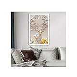 JIEZ Wandmontierte elektrische Flächenheizung, Ultra Slim Carbon Crystal Wall Warmes Wandbild Wandmontierte Konvektion und Dekoration Energiesparender H