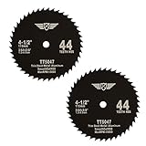 2 x Topstools CS11544T 115mm 44T 9.5mm Loch HSS Sägeblätter Kompatibel mit Worx WorxSaw XL Worx WX427 WX429 400W 700W