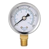 Hemobllo 1/8 Zoll 0-200 Psi 0-14 Bar Kompressor Druckluft-M