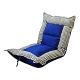 Klappboden-Gaming-Stuhl, 5-Position-Einstellbarer Sofa-Stuhl Mit Rückenunterstützung, Gepolsterte Meditation Sitzen Zum Lesen, Fernsehen, 55 × 50 × 50 cm(Color:Blau)