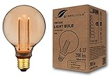 greenandco® Vintage Design LED Lampe zur Stimmungsbeleuchtung E27 G95 Edison Glühbirne 4W 200lm 1800K extra warmweiß 320° 230V flimmerfrei nicht dimmbar 2 Jahre G