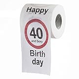 GOODS+GADGETS Lustiges Fun Klopapier zum 40. Geburtstag Toilettenpapier Geschenkartikel Geburtstags-Dekoration 40 und Sexy!