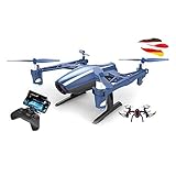 4.5 Kanal RC Ferngesteuerter Mini Quadcopter mit eingebaute FPV WiFi Live HD-Kamera, RTF Komplett-Set inkl. C