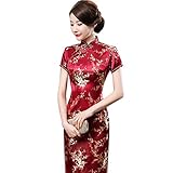 Kalaokei Cheongsam-Kleid für Damen, traditionelles Pflaumenblüten, chinesisches langes Brautjungfern-Abendk