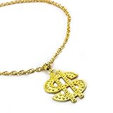 Oblique-Unique® Kette Dollar Zeichen Rapper Goldene Millionär Gangster Kette - Satter Goldlook - Perfek