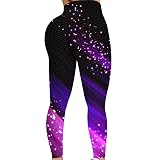 Damen-Yoga-Leggings – Soft Bauch Control Hohe Taille Workout Pants Sport Leggings Strumpfhose volle Länge Laufen Fitness Übung Fitness Laufen Hohe Taille Yogahosen Schwarz S