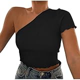 Damen-Schulter-Off-Tops, schlanke, sexy, rückenfreie Tank-T-Shirt-Weste 219 Knielang Tasche v-Auschnitt Bedrucken dem Amazon Designer. selber gestalten. Druck