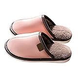 Perferct Lammfell Hausschuhe Herren-Flache Flip Flop-Geschenke FüR Frauen-Eltern-Kind-SüßE Hunde-PlüSch-Hausschuhe Aus Baumwolle,Grau,38-39