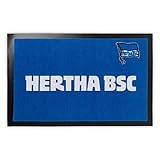 Hertha BSC Berlin Fußmatte - Hertha BSC - blau Matte, Fußabtreter, Türmatte (L)