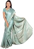 Trendofindia Indischer Bollywood Fashion Sari Stoff Damenkostüm Kleid Gletschereis CA118