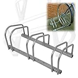 Aufun Fahrradständer Aufstellständer Fahrrad Ständer Boden Wand Montage Metall Platzsparend (Für 3 Fahrräder)