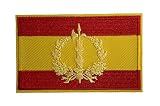 Gemelolandia | Aufnäher, Motiv: Spanische Flagge des Körpers, Militär, 8 x 5 cm | Originelle Geschenke | Aufnäher, Manschettenknöpfe, Schlüsselanhänger und M