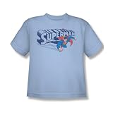 Superman - Unter Logo - Jugend Hellblau Kurzarm T-Shirt - für Jungen, Youth Medium, Light B