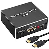 HDMI Konverter 4K x 2K HDMI Extraktor mit HDMI 1.4 Version Kabel HDMI zu HDMI + Optisch SPDIF/Toslink RCA L/R +3.5mm 2016P Digital zu Analog Konverter Adapter für PS3 PS4 Blu-ray DVD Xbox TV PC usw