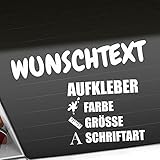 Kiwistar Wunschtext Aufkleber Buchstaben Zahlen Schriftzug Sticker Autoaufkleber Namen Spruch selber kleben und g