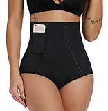 SURE YOU LIKE Miederhose, Damen Taille Shapewear Bauch Weg Body Shaper - Figurformender Miederpants, Miederslips Unterwäsche mit Taschen, Schwarz, Tag XL=Size EU (36-40)