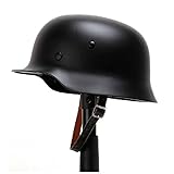 OAREA WW2 Deutscher M35 Stahlhelm WWII Schutzhelm Hochfester Stahl Weltkrieg 2 Helm mit L