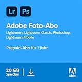 Adobe Creative Cloud Foto-Abo mit 20GB: Photoshop und Lightroom | 1 Jahreslizenz | PC/Mac Online Code & Dow