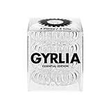 Gyrlia Spiral Haargummi Essential Edition (1x4 Stück) Recycling Material, Transparent, Starker Halt, H