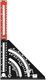 Saker Dreieckslineal aus Aluminiumlegierung, quadratisches Messen, faltbares Dreieckslineal, Winkelmesser, Layout-Messgerät, Layout-Werkzeug mit Basis, Multi-Winkel-Messung, Holzbearbeitungswerkzeug