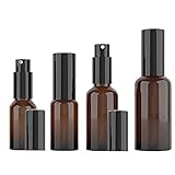 Bernstein Glas Spray Flaschen Parfümzerstäuber Sprühflasche 10 20 30 50ML Tragbares Reiseflaschen Set mit Trichter für Parfüms Reinigung Ätherische Öle und Haar Festiger usw