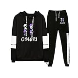 YYXX Omori Sweatshirt Sweatpants Sport Anzug Herren/Damen Zweiteilige Sets Hoodies Sweatshirt Kapuzenpullover und Hosen Anzüge Pullover Streetw