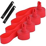 QitinDasen 4Pcs Premium PVC Fahrradreifen Felgenband, 27.5' Mountainbike Reifen Liner, Pannenschutz Felgenband mit 2Pcs Fahrrad Reifenheber (Rot)