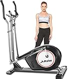 Profun Crosstrainer Für Zuhause, Ellipsentrainer mit 8 Magnetwiderstandsstufen APP-Steuerung Bluetooth Herzfrequenzsensor und 170KG Gewichtskap
