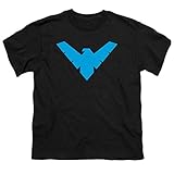 Herren und Damen Kurzarm T-Shirts Interessantes Muster Jugend Nightwing Logo T Shirt für Jungen Aufkleber, mehrfarbig, XXL
